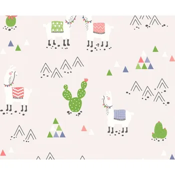 Tapeta Dětská vliesová tapeta 36985-3 šedá, lamy / Vliesové tapety pro děti 369853 Boys and Girls 6 (0,53 x 10,05 m) A.S.Création