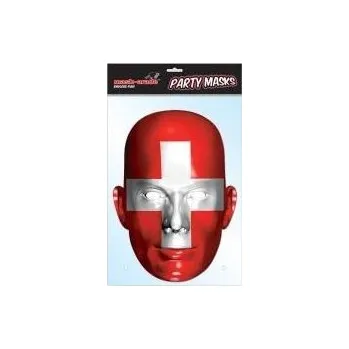 Karnevalová maska Mask-arade Maska Švýcarská vlajka