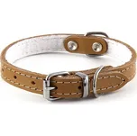 BAFPET Obojek kožený světle hnědý 30…