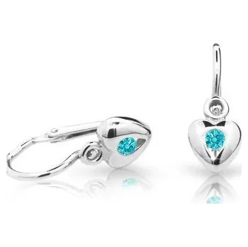 Náušnice Cutie Jewellery zlaté dětské naušnice C1556B-Mint Green