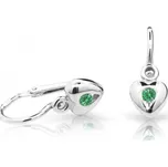 Cutie Jewellery zlaté dětské naušnice C1556B-Emerald Green