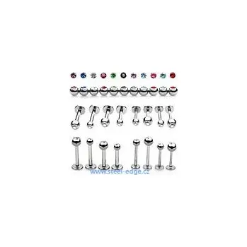 Piercing Steel Edge piercing do rtu SELS03 Barva: Červená