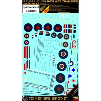 Plastikový model HGW 1/48 Spitfire Mk.IX - Markingy + Popisky