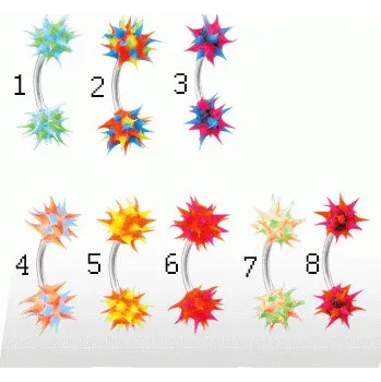 Módní doplněk Steel Edge piercing do obočí 44 Varianta: 8