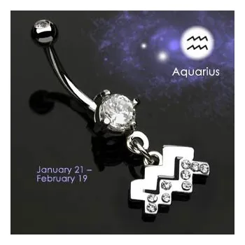 Piercing Steel Edge piercing do pupíku - vodnář 3034