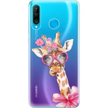 Pouzdro na mobilní telefon Odolné silikonové pouzdro iSaprio - Lady Giraffe - Huawei P30 Lite