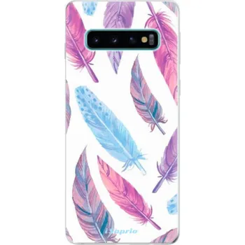 Pouzdro na mobilní telefon Odolné silikonové pouzdro iSaprio - Feather Pattern 10 - Samsung Galaxy S10