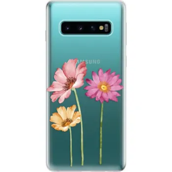 Pouzdro na mobilní telefon Odolné silikonové pouzdro iSaprio - Three Flowers - Samsung Galaxy S10