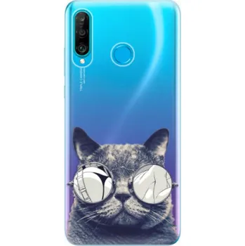 Odolné silikonové pouzdro iSaprio - Crazy Cat 01 - Huawei P30 Lite