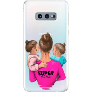 Pouzdro na mobilní telefon Odolné silikonové pouzdro iSaprio - Super Mama - Two Girls - Samsung Galaxy S10e