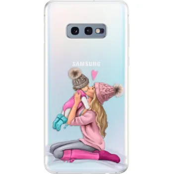 Pouzdro na mobilní telefon Odolné silikonové pouzdro iSaprio - Kissing Mom - Blond and Girl - Samsung Galaxy S10e