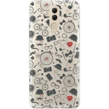 Pouzdro na mobilní telefon Silikonové pouzdro iSaprio - Vintage Pattern 01 - black - Huawei Mate 20 Lite