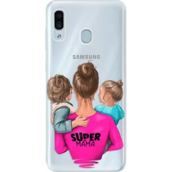 Pouzdro na mobilní telefon Silikonové pouzdro iSaprio - Super Mama - Boy and Girl - Samsung Galaxy A30