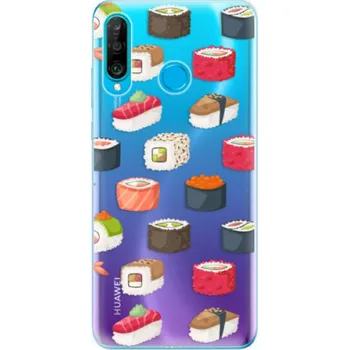 Pouzdro na mobilní telefon Odolné silikonové pouzdro iSaprio - Sushi Pattern - Huawei P30 Lite