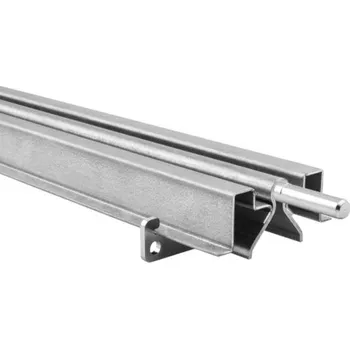 brána CAIS VECTOR-PACK - vodící profil kolejnicové brány, pozinkovaná šína tvaru O s bočnicemi k zabetonování, délka 3m