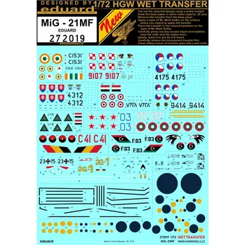 Plastikový model HGW 1/72 MiG-21MF - Markingy