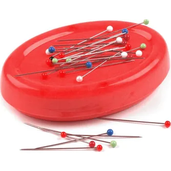 Nástroj na niť a příze Magnetická podložka pod jehly - červená