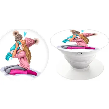 PopSocket iSaprio – Kissing Mom - Blond and Boy – držák na mobil