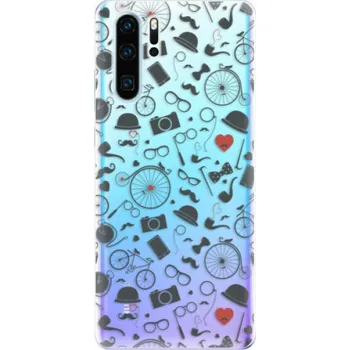 Pouzdro na mobilní telefon Odolné silikonové pouzdro iSaprio - Vintage Pattern 01 - black - Huawei P30 Pro