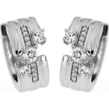 Náušnice Zlatnictví U Kostela Stříbrné náušnice kroužky se zirkony 10729 335669009