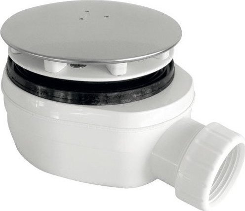 Sifon sprchový 90 SNÍŽENÝ v.63mm nerez DN40, nízký (EWNN940)