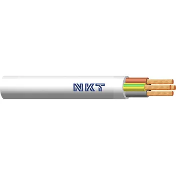elektrický kabel NKT H05VV-F 4G1 bílá 100m