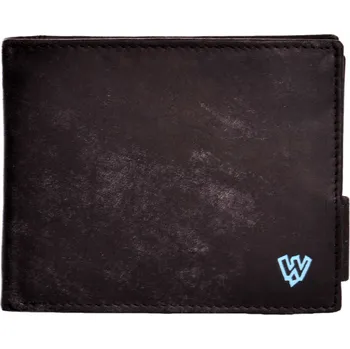 Peněženka Arwel Pánská kožená peněženka 513-4241 jeans black - modré logo