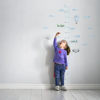 dětský metr Yokodesign Nálepka na zeď - dětský metr letadlo