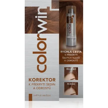 Barva na vlasy Colorwin korektor na krytí šedých vlasů a odrostů  4,6 g světle hnědá