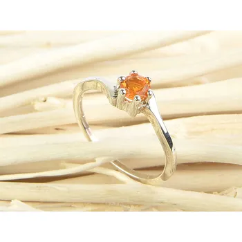 Prsten Ohnivý opál prsten 4mm brus Ag 925/1000