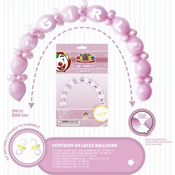 Balónková girlanda set Baby růžový 290 cm