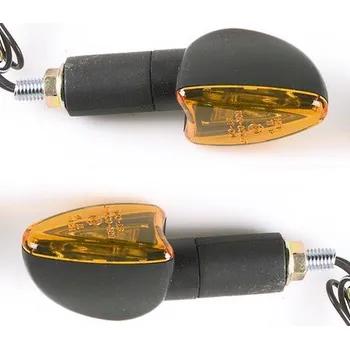 Osvětlení pro motocykl Moto blinkry Arrow černé 12V/21W dlouhé M10