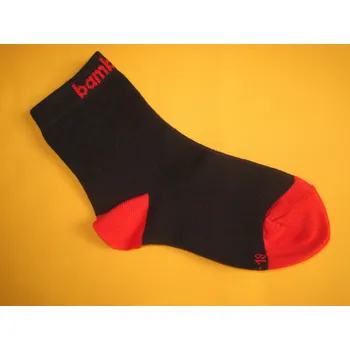 Trepon, ČR Bambusové ponožky Hugo Barva: černá + červená, Velikost: 16-18 (24-27)