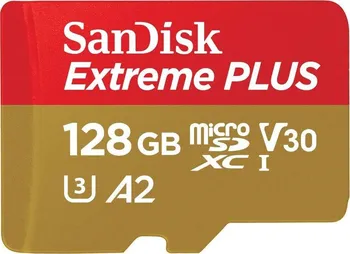 paměťová karta SanDisk Extreme PLUS A2 microSDXC 128 GB UHS-I + adaptér (SDSQXBZ-128G-GN6MA)