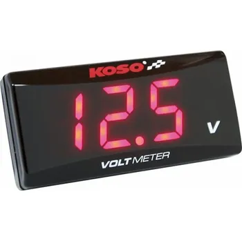 Voltmetr KOSO Super Slim červený