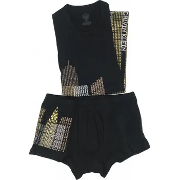 Pánská košile Pánský komplet M4106E-001 hnědá - Calvin Klein hnědá M