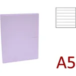 KARTON P+P Kroužkový záznamník A5, PVC PASTELINI, 4 kroužky, náplň 100 listů - fialový