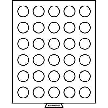 Obal pro sběratelský předmět Leuchtturm MB - box, na 30 mincí bez bublinek - průměr 34 mm