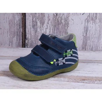 Chlapecké polobotky Celoroční kožené botičky obuv D.D.step 015-177A modrozelené s formulemi velikost: 22