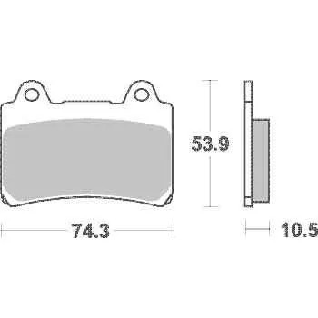 Brzda pro motocykl Brzdové destičky SBS přední YAMAHA TDM 850 rok 91-95