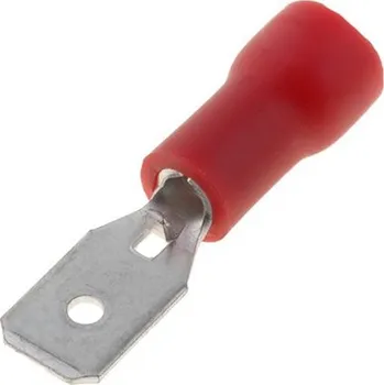 Elektrický konektor HADEX Faston-konektor 4,8 mm červený pro kabel 0,5-1,5mm2