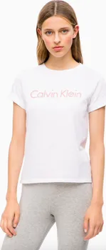 Dámské tričko Calvin Klein S/S Crew Neck bílé/světle růžové