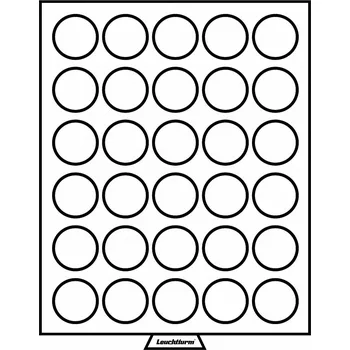Obal pro sběratelský předmět Leuchtturm MB - box, na 30 mincí bez bublinek - průměr 39 mm