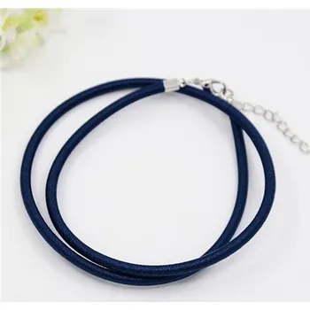 Náhrdelník Náhrdelník z hedvábné šňůrky, tm.modrá L2426, Barva Tmavě modrá L2426