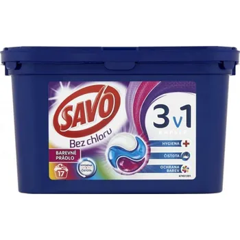 Kapsle na praní Recenze SAVO Color 3v1 bez chloru kapsle na praní