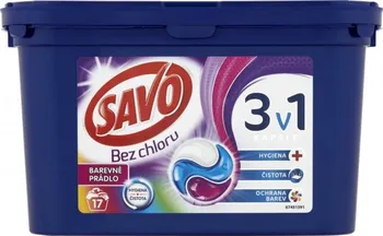 Tableta na praní SAVO Color 3v1 bez chloru kapsle na praní