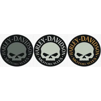 Nášivka nášivka HD motorcycles barva: oranžová, Velikost: malá