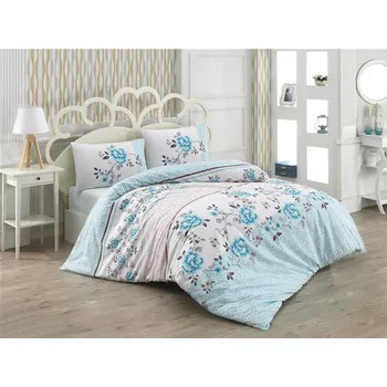 Povlečení Brotex Alena Blue 140 x 200, 70 x 90 cm zipový uzávěr