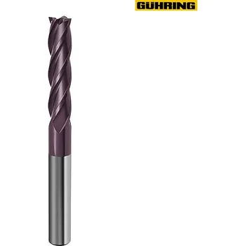 Příslušenství k frézce Fréza válcová čelní 4břitá dl. SK nanoF D4x19x63 (Fréza GUHRING 4břitá DIN6535-HA 2břity do středu nanoF Dxl 4x19x63)