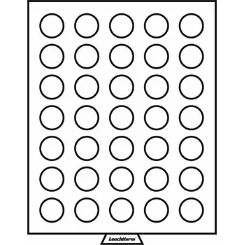 Obal pro sběratelský předmět Leuchtturm MB - box, na 35 mincí bez bublinek - průměr 32,5 mm